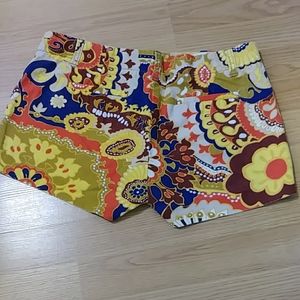 J CREW FLORAL city fit shorts size 8